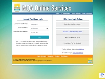 MQA Online Services - Florida Department of Health