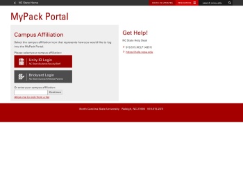 MyPack Portal: North Carolina State University