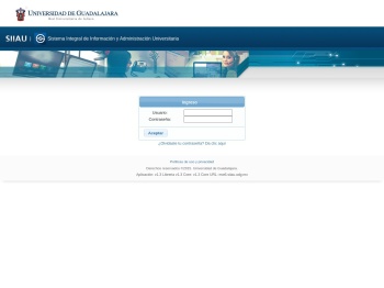 Portal SIIAU - Universidad de Guadalajara