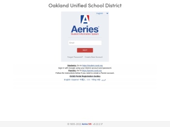 Aeries: Portals - Oakland Unified School District