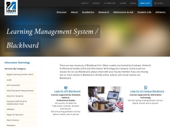 Learning Management System / Blackboard - UMass Lowell