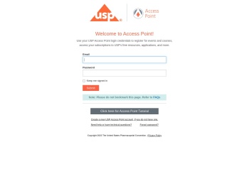 USP Access Point: Login