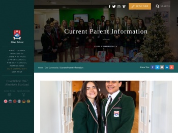 Current Parent Information - Albyn School - Aberdeen, Scotland