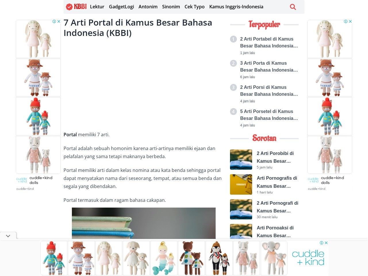 √ 7 Arti Kata Portal - Kamus Besar Bahasa Indonesia (KBBI ...
