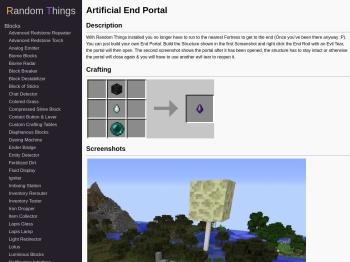 Artificial End Portal - Random Things - lumien.net