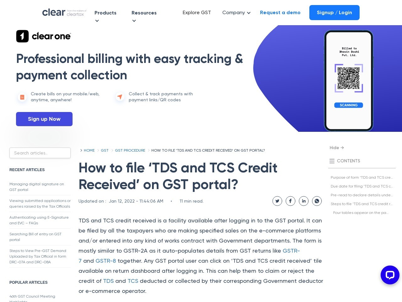 TDS and TCS Credit received on GST portal: Filing and FAQs