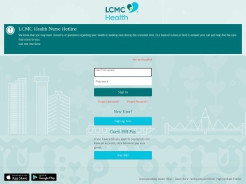 Patient Portal - Login Page - LCMC Health