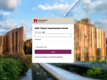 hdr thesis examination portal