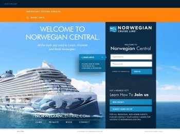 norwegian central travel agent portal