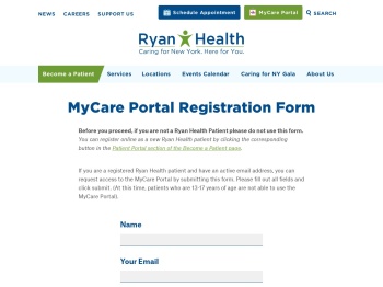 Portal Registration - Ryan Health