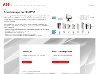Drive Manager for SIMATIC - Software tools | ABB