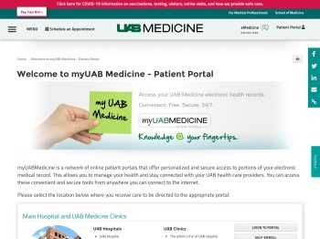 Welcome to myUAB Medicine - Patient Portal - UAB Medicine