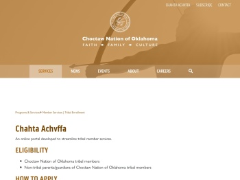 Chahta Achvffa Member Portal | Choctaw Nation
