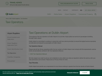Taxi Operators at Dublin Airport