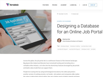 Designing a Database for an Online Job Portal | Vertabelo ...