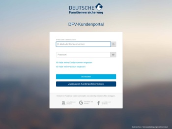 DFV - Anmeldung - DFV-Kundenportal