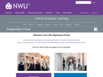 Registration Portal | Distance | NWU | North-West University