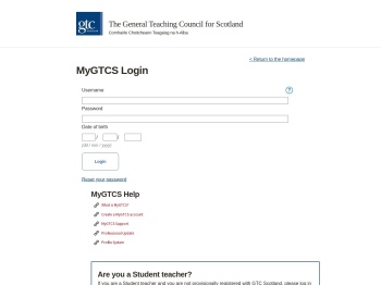 Log in to MyGTCS | General Teaching Council for Scotland