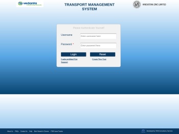 Login Page - TRANSPORT MANAGEMENT SYSTEM