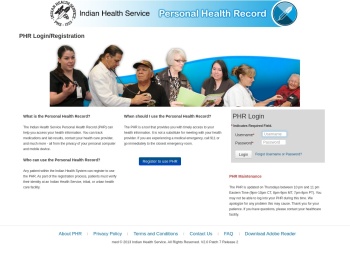 Patient Health Record - Login - Indian Health Service