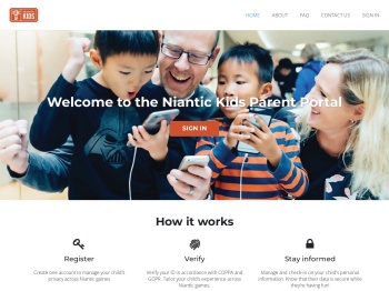 Niantic Kids Parent Portal - Home
