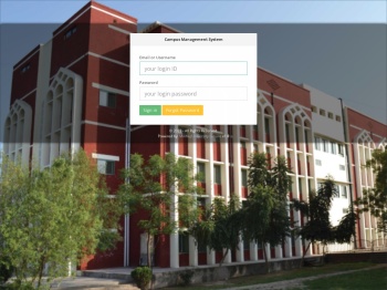 Welcome to Campus Management System login panel