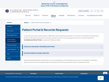 Patient Portals & Records Requests | Clinical Pathology ...