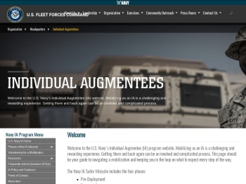 US Navy's Individual Augmentee (IA) website - US Fleet ...