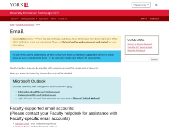 Email | University Information Technology (UIT) - York University