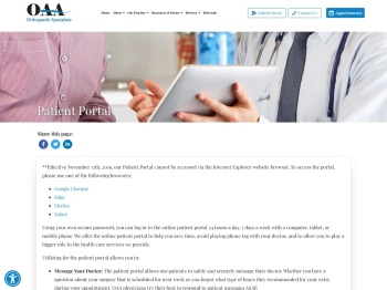 Patient Portal - OAA Orthopaedic Specialists