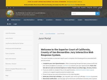 Juror Portal | Superior Court of California - San Bernardino ...