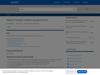 Sophos XG Firewall: Troubleshooting steps when unable to ...