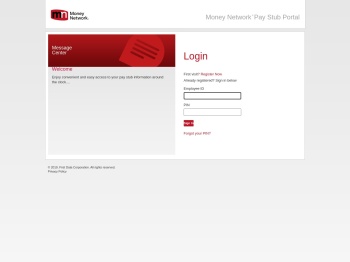 pay stub portal money network