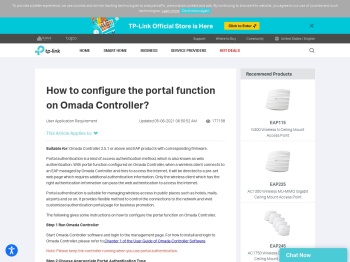 How to configure the portal function on Omada ... - TP-Link